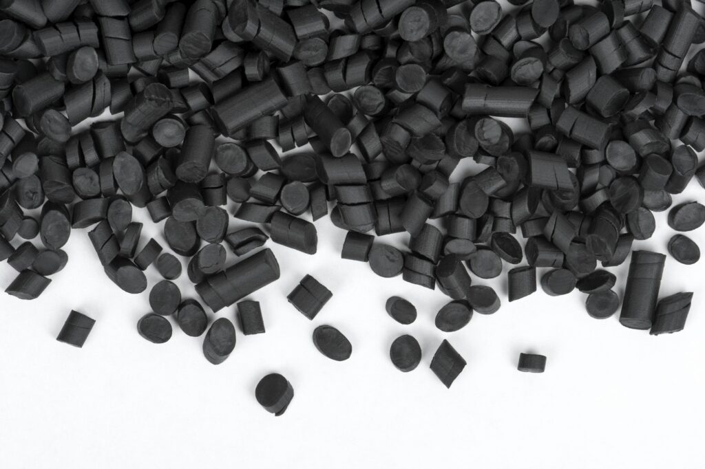 Black rubber granules