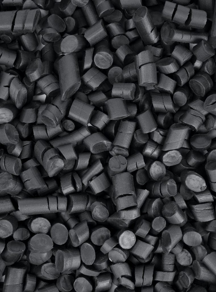Black rubber granules